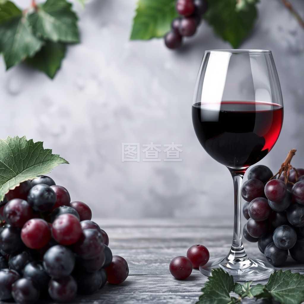 葡萄酒和葡萄的背景